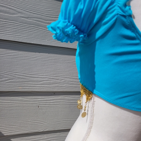 Leg Avenue Desert Beauty Sexy Princess Jasmine Costume Turquoise Size Xs - Picture 6 of 16